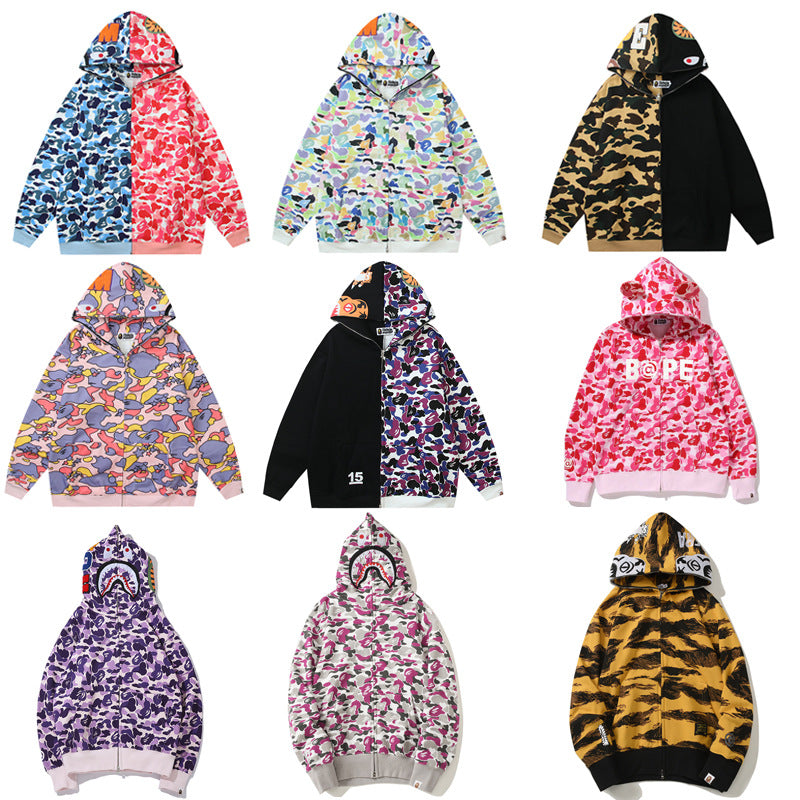 Camouflage Hooded Cardigan