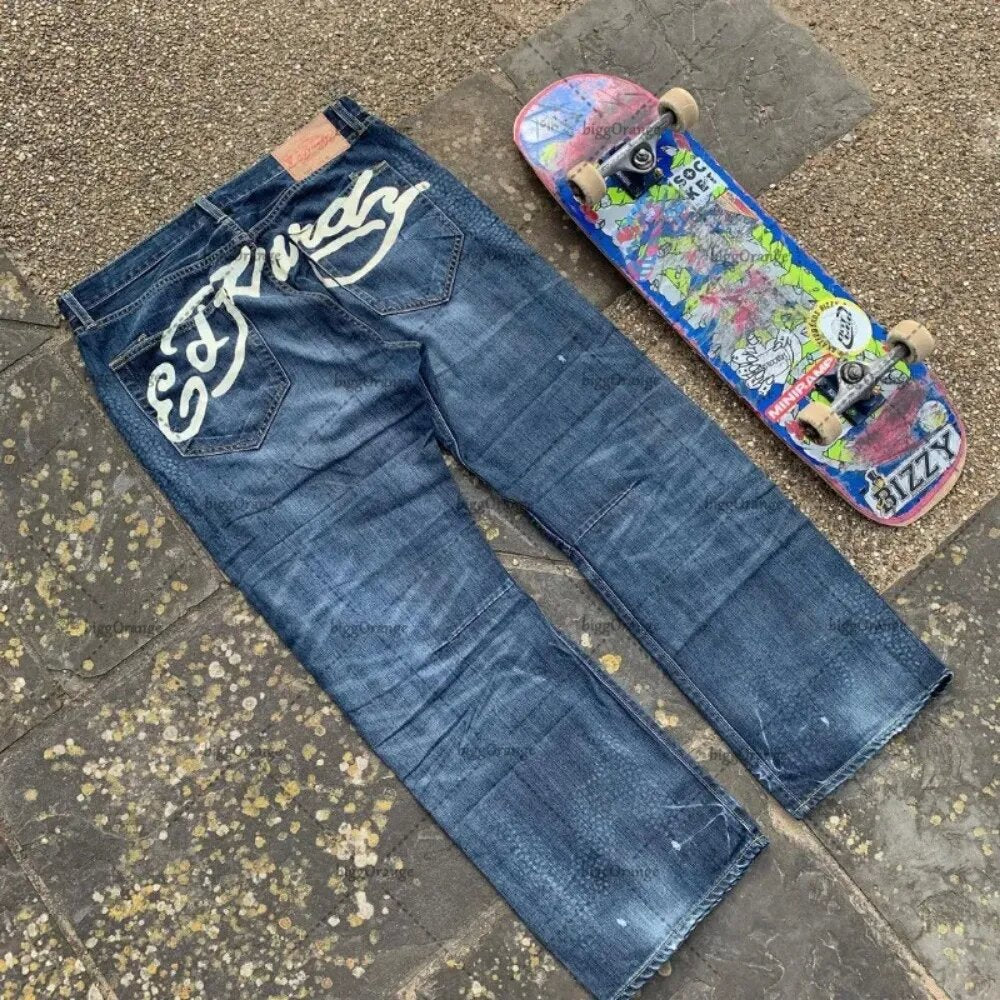 Mens Graphic Denim Jeans