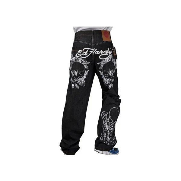 Mens Graphic Denim Jeans