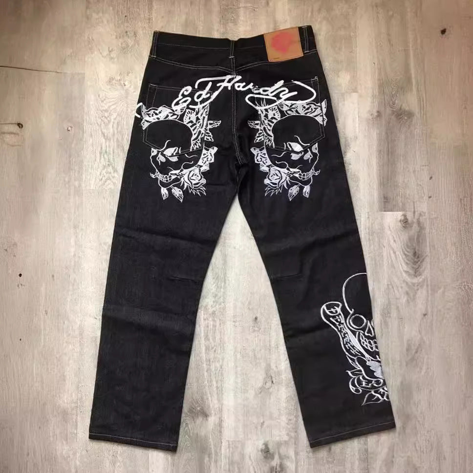 Mens Graphic Denim Jeans