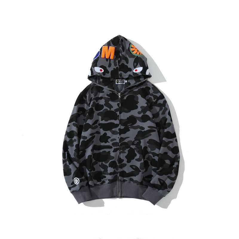 Camouflage Hooded Cardigan