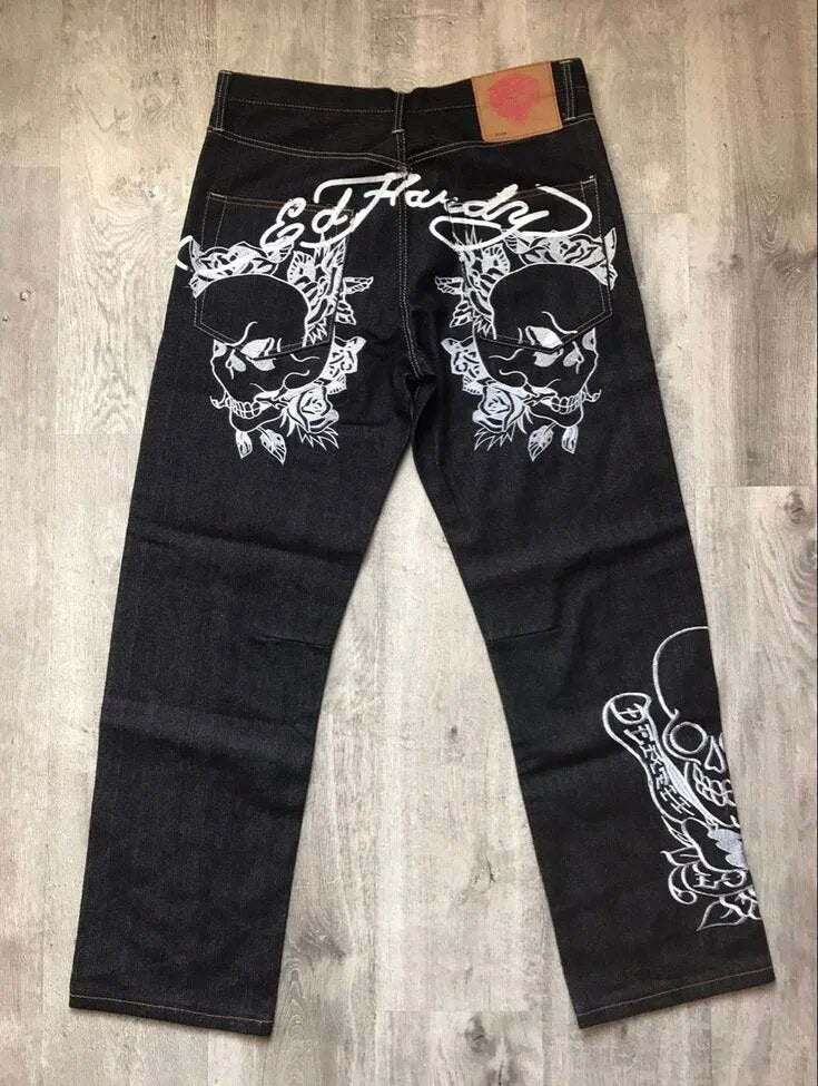 Mens Graphic Denim Jeans