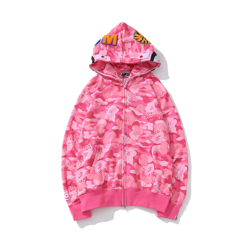 Camouflage Hooded Cardigan