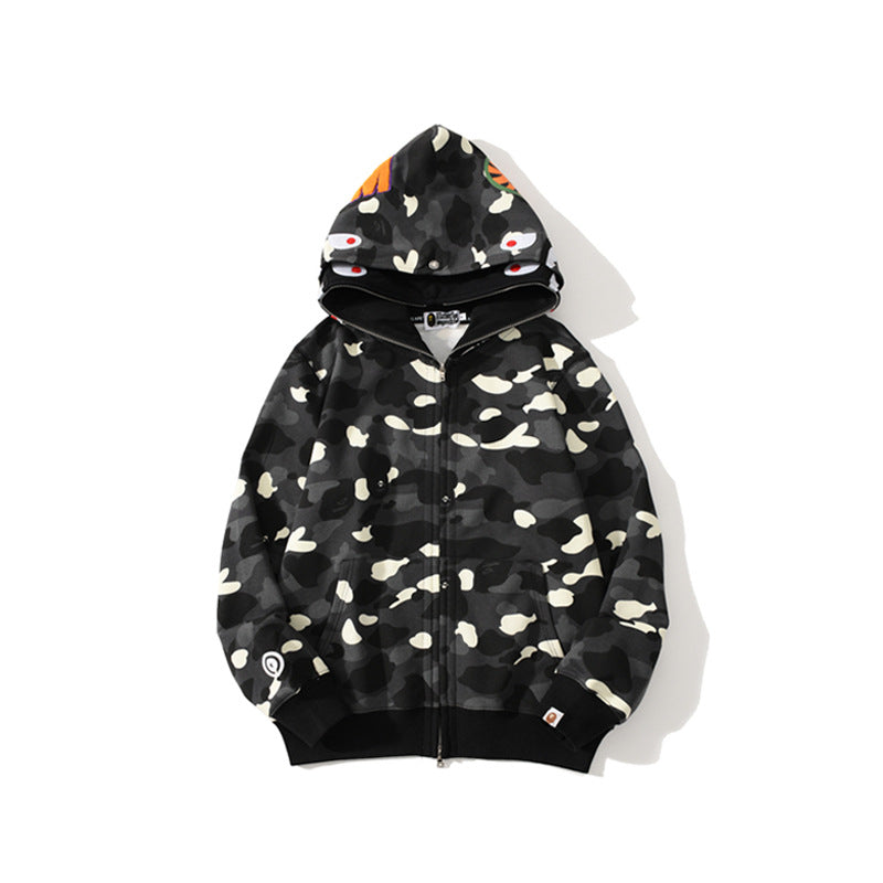 Camouflage Hooded Cardigan