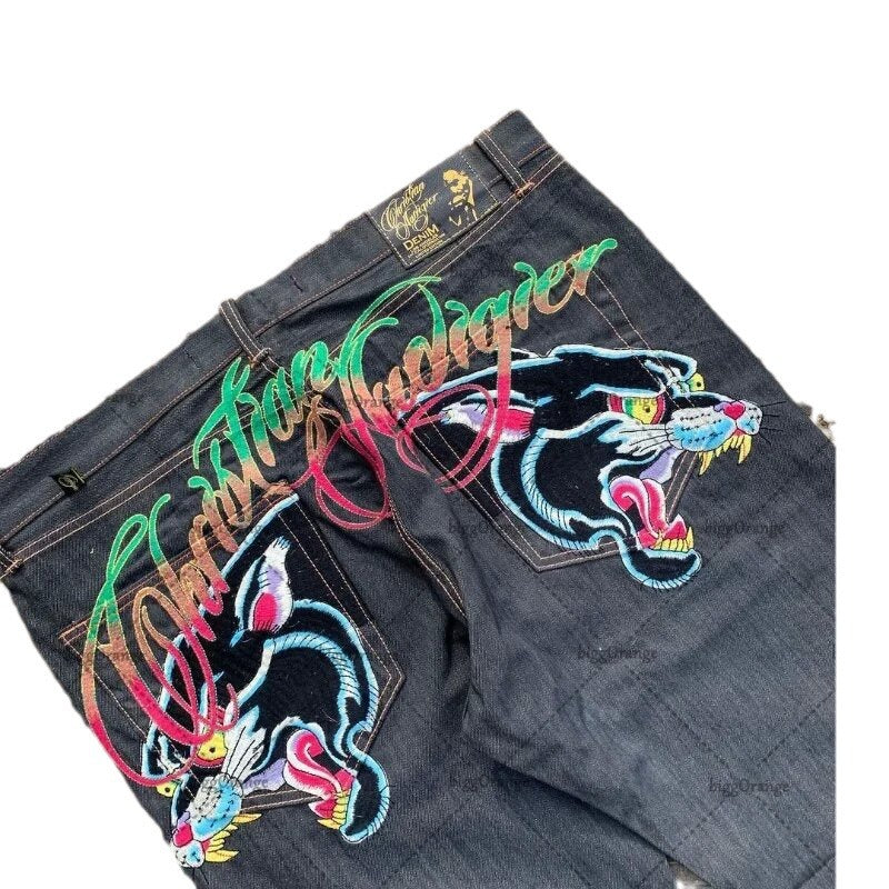 Mens Graphic Denim Jeans