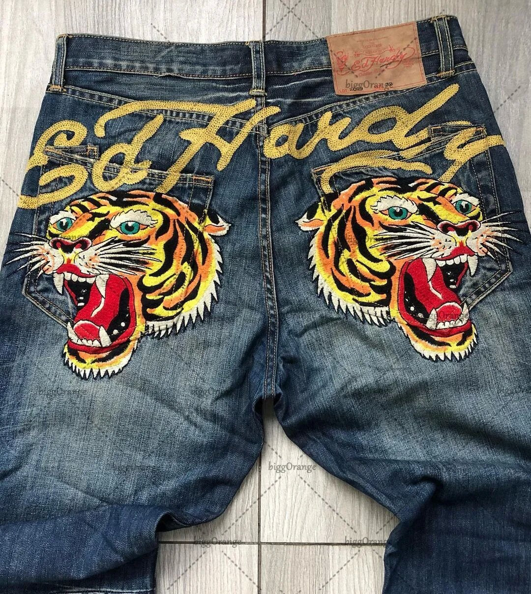 Mens Graphic Denim Jeans